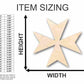 Unfinished Wood Maltese Cross Shape - Malta - Craft up to 46" DIY