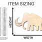 Unfinished Wood Mammoth Shape - Animal - Prehistoric - Craft - up to 46" DIY