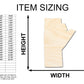 Unfinished Wood Manitoba Province Shape - Canada Province Craft - up to 46" DIY