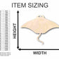 Unfinished Wood Manta Ray Shape - Ocean - Craft - up to 46" DIY