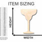 Unfinished Wood Margarita Shape - Bar - Craft - up to 46" DIY