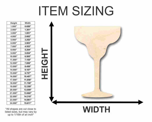 Unfinished Wood Margarita Shape - Bar - Craft - up to 46" DIY