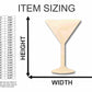Unfinished Wood Martini Shape - Bar - Craft - up to 46" DIY
