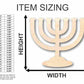 Unfinished Wood Menorah Shape - Hanukkah - Craft - up to 46" DIY