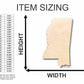 Unfinished Wood Mississippi Shape - State - Craft - up to 46" DIY
