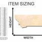 Unfinished Wood Montana Shape - State - Craft - up to 46" DIY