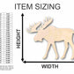 Unfinished Wood Moose Shape - Animal - Craft - up to 46" DIY
