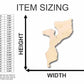 Unfinished Wood Mozambique Shape - Country - Craft - up to 46" DIY