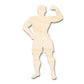 Unfinished Wood Body Builder Shape - Craft - up to 46" DIY