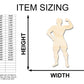 Unfinished Wood Body Builder Shape - Craft - up to 46" DIY