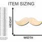 Unfinished Wood Mustache Shape - Craft - up to 46" DIY