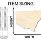 Unfinished Wood New South Wales State Shape - Australia State Craft - up to 46" DIY