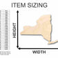 Unfinished Wood New York Shape - State - Craft - up to 46" DIY