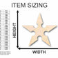 Unfinished Wood Ninja Star Shape - Craft - up to 46" DIY