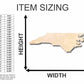 Unfinished Wood North Carolina Shape - State - Craft - up to 46" DIY