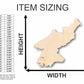 Unfinished Wood North Korea Shape - Country - Craft - up to 46" DIY