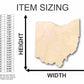 Unfinished Wood Ohio Shape - State - Craft - up to 46" DIY