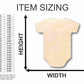 Unfinished Wood Onesie Shape - Baby - Craft - up to 46" DIY