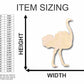 Unfinished Wood Ostrich Shape - Animal - Wildlife - Craft - up to 46" DIY