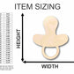 Unfinished Wood Pacifier Shape - Nursery Decor - Craft- up to 46" DIY