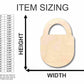 Unfinished Wood Padlock Shape - Craft - up to 46" DIY
