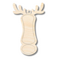 Unfinished Wood Layered Letter and Number Reindeer Ornaments | A-Z | 0-9 | 3 Piece | 6" Tall | 1/8" Wood | Wood Craft DIY