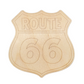 Unfinished Wood Etched Route 66 Shape | Paint By Line Crafts | up to 30" DIY