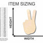 Unfinished Wood Peace Hand Shape - Craft - up to 46" DIY