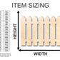 Unfinished Wood Picket Fence Shape - Craft - up to 46" DIY