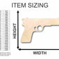 Unfinished Wood Pistol Shape - Gun - Police - Military - Craft - up to 46" DIY