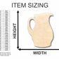 Unfinished Wood Pitcher Shape - Kitchen - Lemonade - Tea - Water - Craft - up to 46" DIY