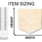 Unfinished Wood Pocket Shape - Craft - up to 46" DIY