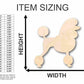 Unfinished Wood Poodle Dog Shape - Animal - Pet - Craft - up to 46" DIY