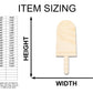 Unfinished Wood Summer Popsicle Shape | Ice Cream | Food | Craft Cutout | up to 46" DIY
