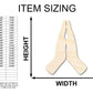 Unfinished Wood Praying Hands Shape - Religious Craft - up to 46" DIY