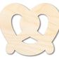 Unfinished Wood Pretzel Shape | Food | Craft Cutout | up to 46" DIY