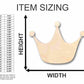 Unfinished Wood Princess Crown Shape - Royalty - Craft - up to 46" DIY