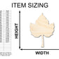 Unfinished Wood Pumpkin Leaf Shape - Fall - Craft - up to 46" DIY