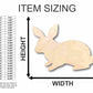 Unfinished Wood Rabbit Shape - Animal - Craft - up to 46" DIY