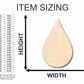 Unfinished Wood Cloud Raindrop Shape - Sky - Craft - up to 46" DIY