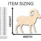 Unfinished Wood Ram Sheep Shape - Farm Animal - Craft - up to 46" DIY