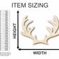 Unfinished Wood Reindeer Antlers Shape - Animal - Wildlife - Craft - up to 46" DIY