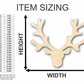 Unfinished Wood Reindeer Head Antlers Shape - Animal - Wildlife - Craft - up to 46" DIY