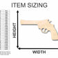 Unfinished Wood Revolver Shape - Gun - Police - Military - Craft - up to 46" DIY