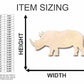 Unfinished Wood Rhinoceros Shape - Animal - Wildlife - Craft - up to 46" DIY