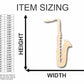 Unfinished Wood Saxophone Shape - Music - Craft - up to 46" DIY