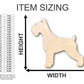 Unfinished Wood Schnauzer Dog Shape - Animal - Pet - Craft - up to 46" DIY