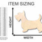 Unfinished Wood Scottie Dog Shape - Animal - Pet - Craft - up to 46" DIY
