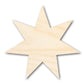 Unfinished Wood Seven Pointed Star Shape - Craft - up to 46" DIY