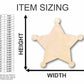 Unfinished Wood Sheriff Badge Shape - Law Enforcement - Craft - up to 46" DIY